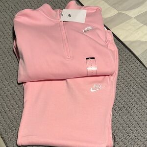 Nike Pink Half-Zip Sweatshirt and Joggers **SET**